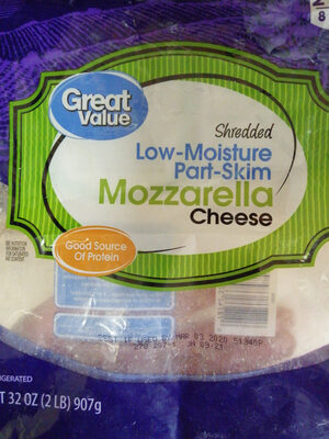 Low-moisture part-skim mozzarella shredded cheese - 0078742374758