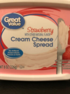 Great value, cream cheese spread, strawberry - 0078742442662