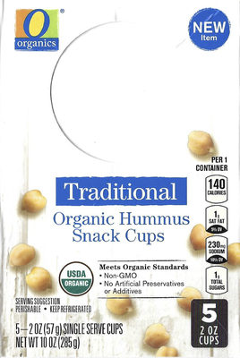Traditional Organic Hummus Snack Cups - 0079893115825