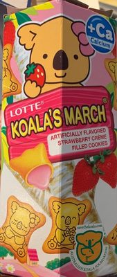 Lotte, koala's march creme cookies, strawberry - 0081900000093