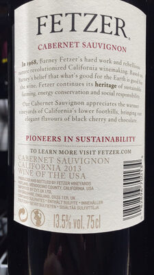 FETZER Valley Oaks CABERNET SAUVIGNON - 0082896700134