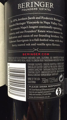 Beringer Founders' Estate Cabernet Sauvignon - 0089819013173