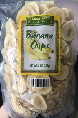 Trader joe's, dried fruit banana chips, banana - 00952484