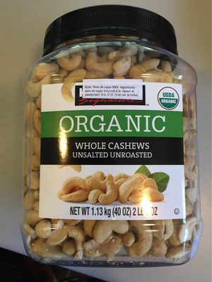 organic whole cashews - 0096619516735