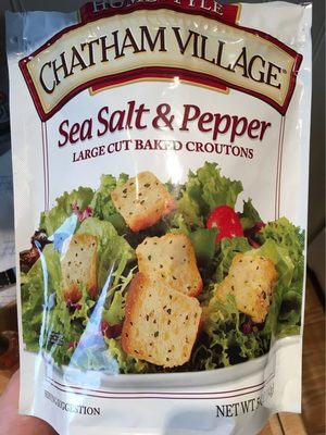 Sea Salt & Pepper Large cut backed croutons - 0098304100557