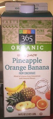 100% juice from concentrate, pineapple orange banana - 0099482420697