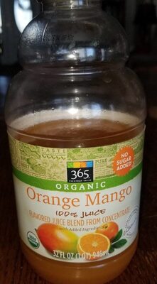 Orange mango flavored 100% juice blend from concentrate, orange mango - 0099482420949