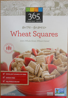 365 everyday value, whole grain wheat squares cereal - 0099482438852