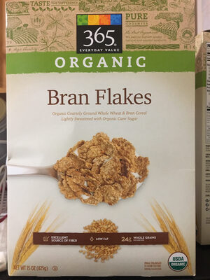 365 everyday value, organic bran flakes cereal - 0099482438982