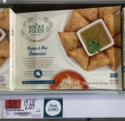 Potato & pea samosas, potato & pea - 0099482442958