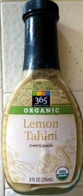 Organic lemon tahini dressing, lemon tahini - 0099482448189