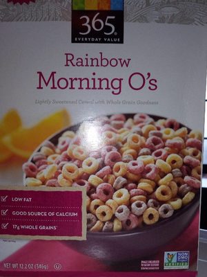 365 everyday value, rainbow morning o's cereal - 0099482452957