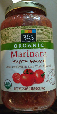 365 everyday value, marinara pasta sauce - 0099482455705