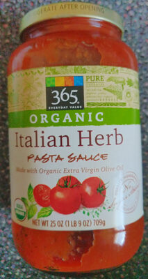 365 everyday value, italian herb pasta sauce - 0099482455736