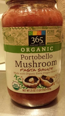 365 everyday value, organic portobello mushroom pasta sauce - 0099482455743