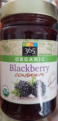 365 everyday value, organic conserve, blackberry - 0099482460532