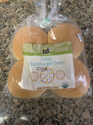 White hamburger buns - 0099482474386