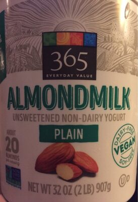Plain almondmilk unsweetened non-dairy yogurt - 0099482476847