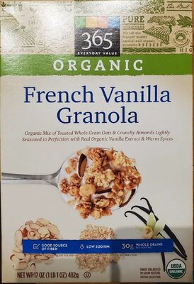 Organic French vanilla granola - 0099482479619