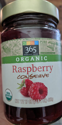Organic raspberry conserve, raspberry - 0099482481315