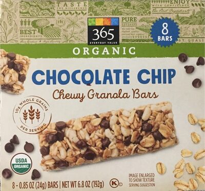 Chocolate chip chewy granola bars, chocolate chip - 0099482484347