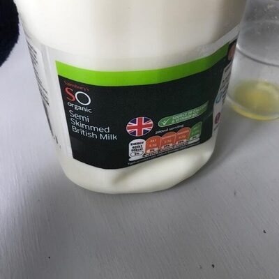 Semi skimmed british milk - 01208450