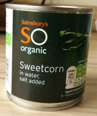 Sainsbury's Organic Sweetcorn - 01311501