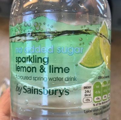 No Added Sugar Sparkling Lemon and Lime Flavoured Spring Water - 01320640