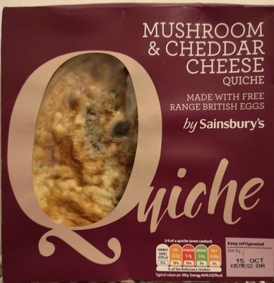 Mushroom & Cheddar Cheese Quiche - 01343199