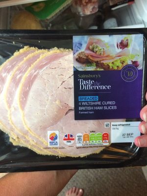 Wiltshire cured british ham slices - 01352290