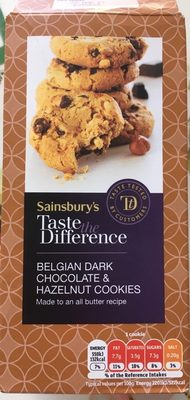 Belgian dark chocolate & hazelnut cookies - 01432145