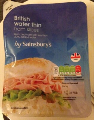 British wafer thin ham slices - 01687675