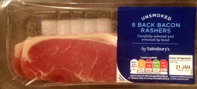 unsmoked - 8 back bacon rashers - 01716399