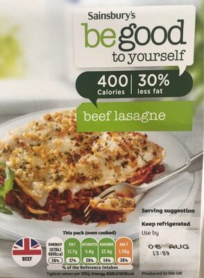 Be good to yourself beef lasagne - 01829259
