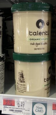 Oak-aged vanilla organic gelato, oak-aged vanilla - 0186852001140