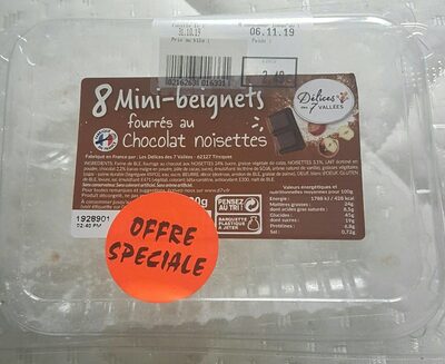 8 mini beignet chocolat noisettes - 0216263016331