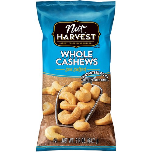 Sea Salted Whole Cashews, Sea Salted - 028400034227