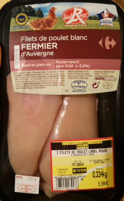 Filets de poulet blanc fermier d'Auvergne - 0287457039238