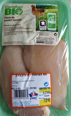 Filets poulet fermier bio - 0287567049264