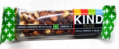 Kind, omega- 3 plus bar, almond cashew with flax - 0602652170164