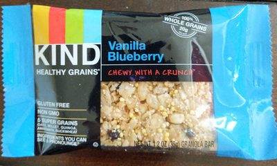 Kind, healthy grains granola bar, vanilla, blueberry - 0602652181047