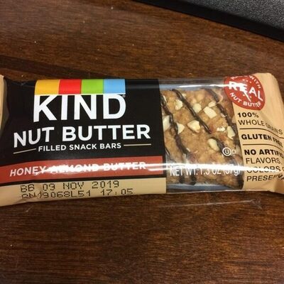 Honey almond butter nut butter filled snack bars, honey almond butter - 0602652263019