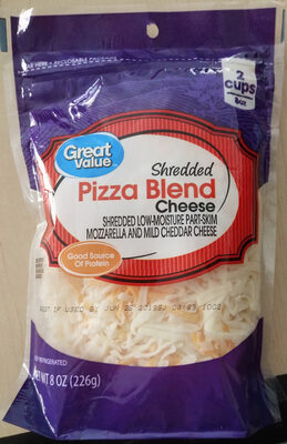 Great value, shredded pizza blend cheese - 0605388187895