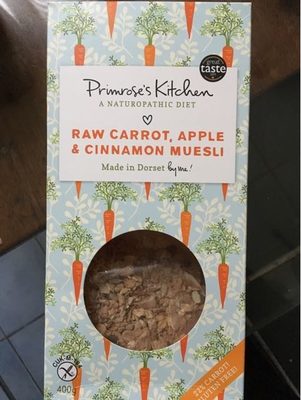 Raw carrot, apple & cinnamon muesli - 0609613846953