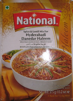 National Spice and Lentil mix for Hyderabadi Danedar Haleem - 0620514001890