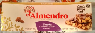 El Almendro Turron Almond Caramel, Snack Pack - 0638564873022