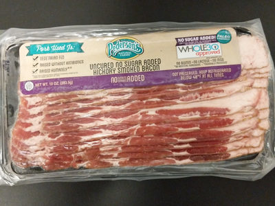 Hickory smoked no sugar added uncured bacon - 0641227301404