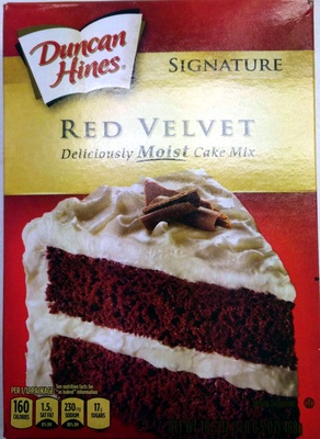 Duncan hines, signature cake mix, red velvet - 0644209412006