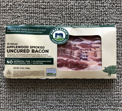 Niman ranch, uncured bacon, applewood smoked, center cut - 0648649070079