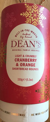 Cranberry & orange shortbread rounds - 0655762002757
